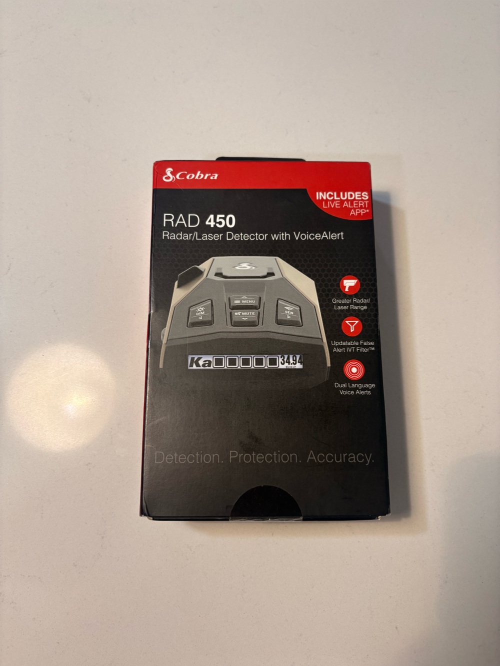 Cobra RAD 450 Vehicle Radar & Laser Detector - Black